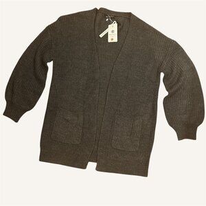 NWT MEROKEETY Open Front Chunky Knit Boyfriend Cardigan Size Large NEW WITH TAGS